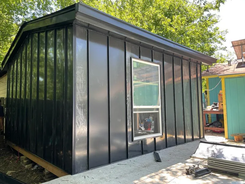 Black standing seam metal wall panels for Metal Roof Installation in Lake Murray of Richland